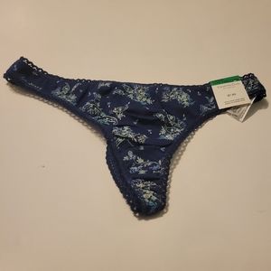 Charter Club Everyday Cotton Women's Lace-Trim Thong Floral Paisley S-2XL